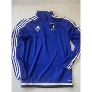 Wolfetones GFC Boston Adidas‎ 1/4 Zip Up Jacket Blue Size S Boston Gaelic Soccer